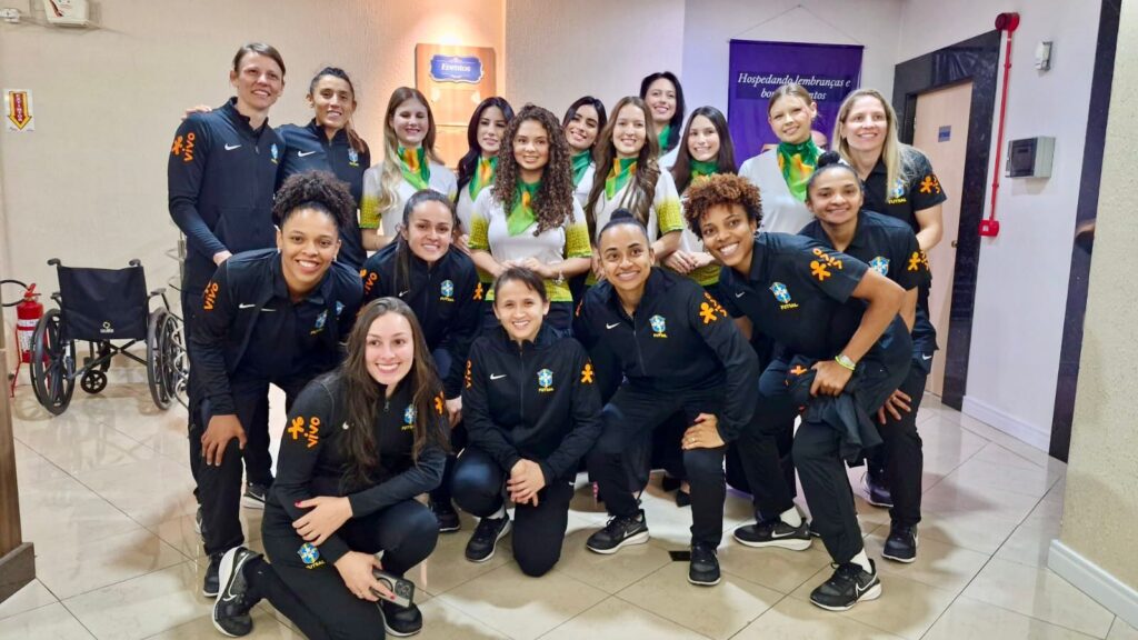 Torneio de futsal reúne seleções femininas do Brasil, Colômbia, Marrocos e Guatemala em Xanxerê
