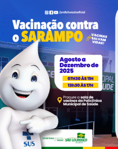 Vacinação contra o sarampo inicia em agosto com foco em trabalhadores de áreas estratégicas