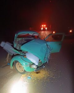 Motorista de Fusca morre em acidente de trânsito no Oeste